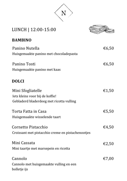 Lunch Bambino & Dolci